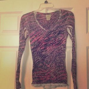 Thin long sleeve shirt ‘zebra pattern’